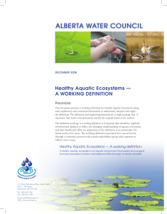 Healthy Aquatic Ecosystems
