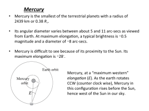 Mercury`s Orbit