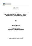 Reactions to the Quantity Theory