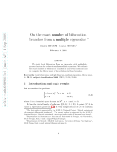 On the exact number of bifurcation branches from a multiple