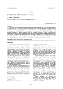 Insect immunity and its signalling: an overview