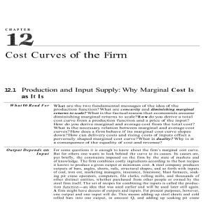 Cost Curves of the Firm