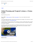 Global Warming and Cyclones: a Vicious Cycle