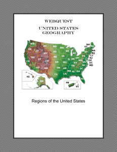 Regions of the United States WebQuest