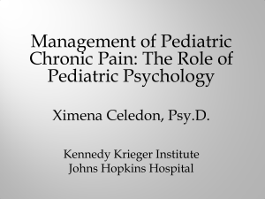 Management of Pediatric Chronic Pain: The Role of Pediatric