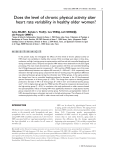 Does the level of chronic physical activity alter heart rate variability