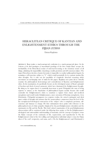 heraclitean critique of kantian and enlightenment ethics through the