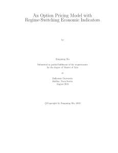 An Option Pricing Model with Regime