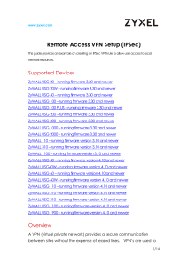 Remote Access VPN Setup (IPSec)