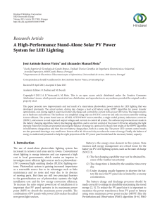 A High-Performance Stand-Alone Solar PV Power System for LED