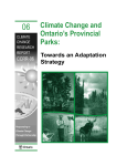 Climate Change and Ontario`s Provincial Parks: Towards an