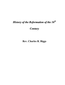 A History of the Reformation of the 16th Century