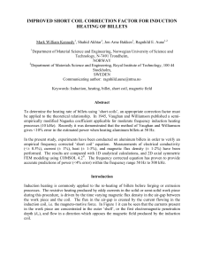 improved short coil correction factor for induction heating of billets