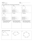 Geometry Name: Polygons Worksheet Period: ____ Name each