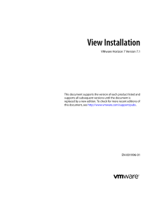 View Installation - VMware Documentation