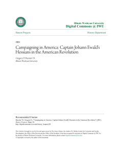 Captain Johann Ewald`s Hessians in the American Revolution