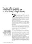 The paradox of value: Water rates and the law of diminishing