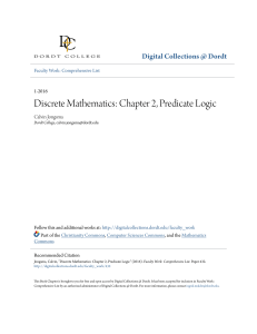 Discrete Mathematics: Chapter 2, Predicate Logic