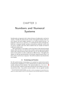 Numbers and Numeral Systems