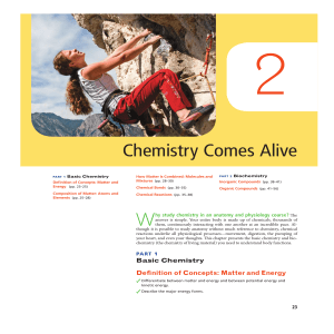 Chapter 2 Chemistry Comes Alive