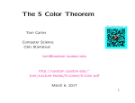 The 5 Color Theorem