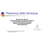 Mentoring Skills Workshop - Hofstra Northwell School of Medicine
