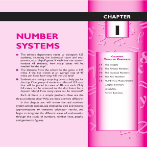 Chapter 1 Number Systems