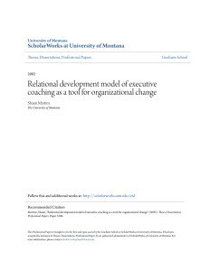 Relational development model of executive coaching as a tool for