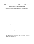 Earth`s Layers Quiz Study Guide