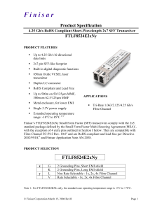 (4GFC) 150m 2x7 PIN SFF Optical Transceiver Product