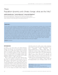 Thesis Population dynamics and climate change