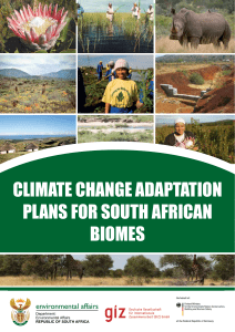 climate change adaptation plans for south african biomes