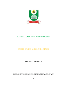 ISL373 - National Open University of Nigeria