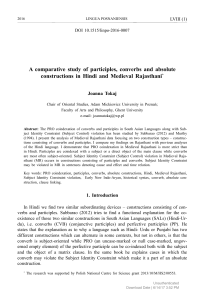 A comparative study of participles, converbs and absolute