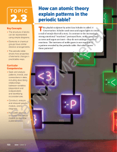 How can atomic theory explain patterns in the periodic table?