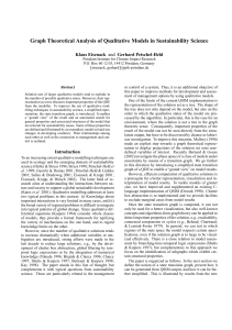 Graph Theoretical Analysis of Qualitative Models in Sustainability