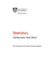 Statistics - The University of Sydney