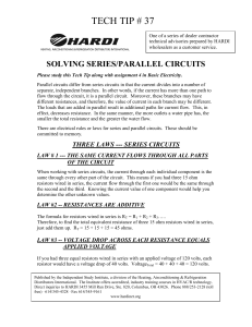 Solving Series and Parallel Circuits