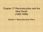 Chapter 17 Reconstruction and the New South