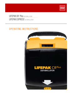 Operating instructions for LIFEPAK CR Plus and