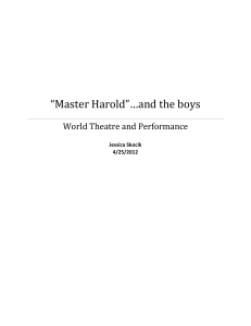 “Master Harold”…and the boys