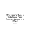 A Developer`s Guide to Undertaking Rapid Evidence Assessments