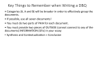 Key Things to Remember when Writing a DBQ