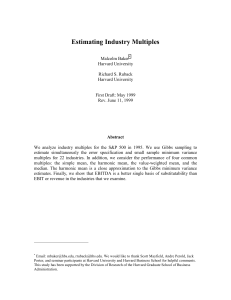 Estimating Industry Multiples - people.hbs.edu