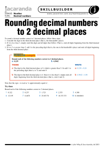 Rounding decimal numbers to 2 decimal places