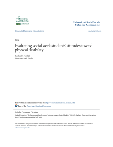 Evaluating social work students` attitudes toward physical disability