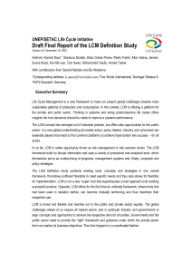 LCM Definition Study - Life Cycle Initiative