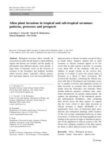 Alien plant invasions in tropical and sub