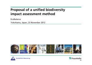 Proposal of a unified biodiversity impact assessment method