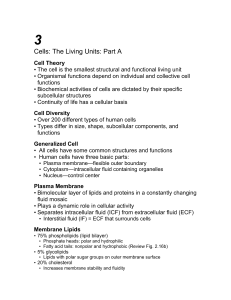 Cells: The Living Units: Part A